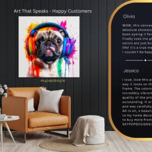 Colorful Pug Art