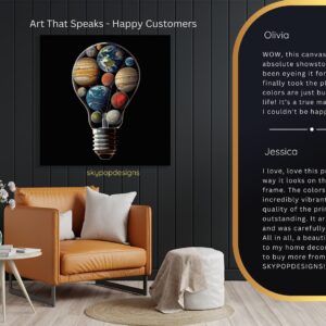 Solar System Lightbulb Art