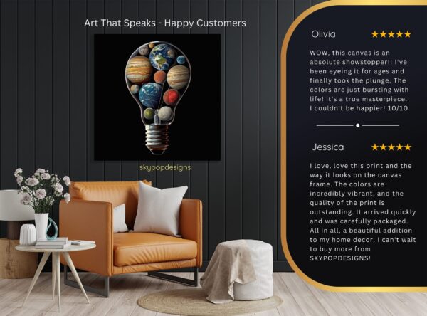 Solar System Lightbulb Art
