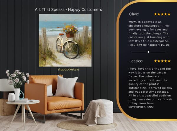 Beach Bicycle Bliss Art
