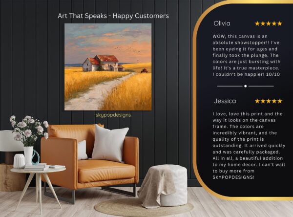 Golden Wheat Field Art