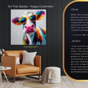 Colorful Cow Art