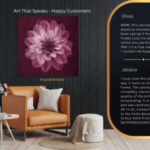 Pink Dahlia Bloom Art
