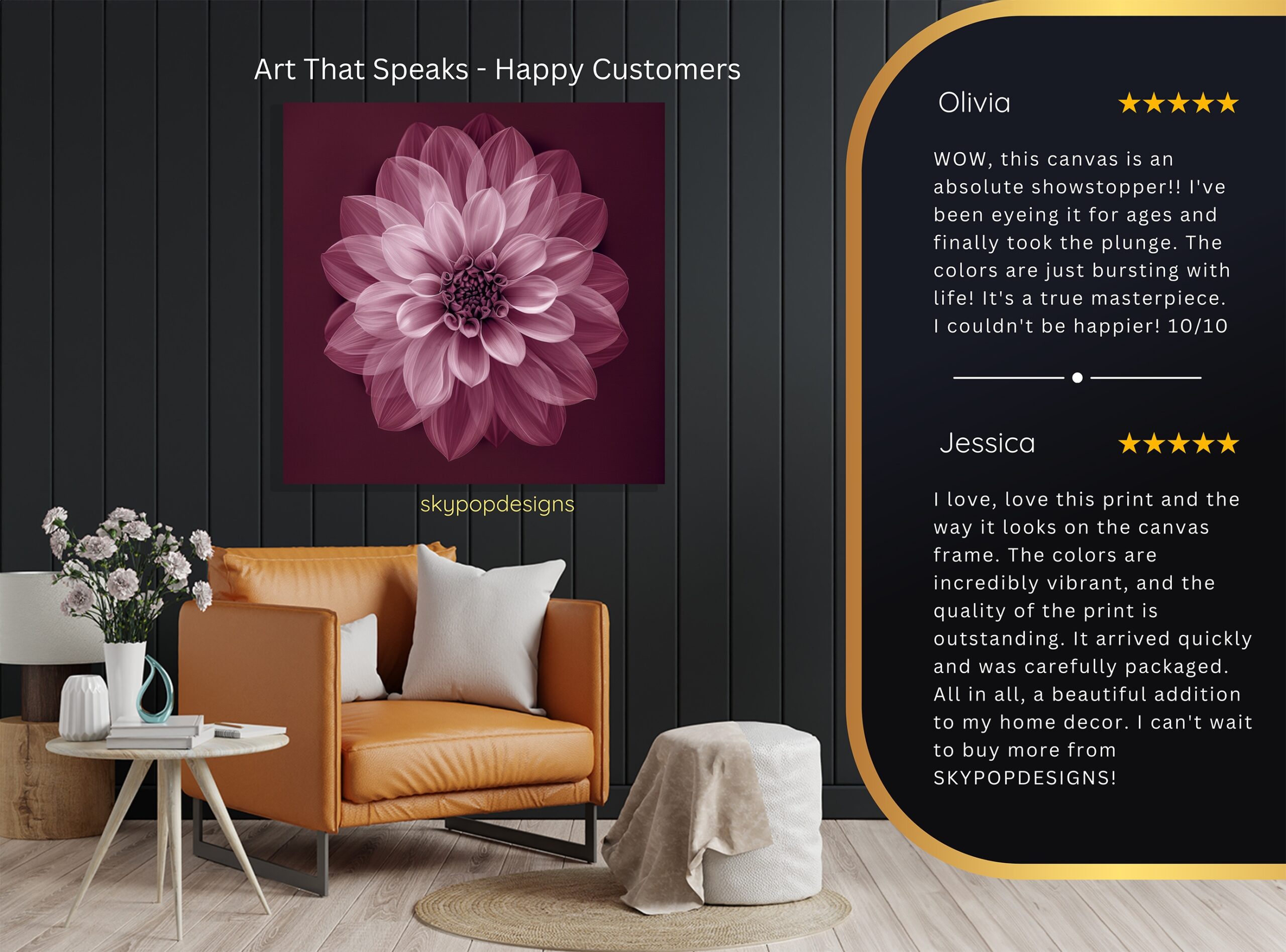 8.jpg Pink Dahlia Bloom Art