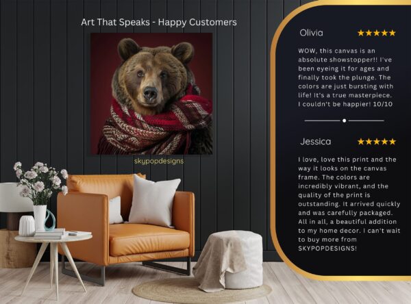 Bear Scarf Art