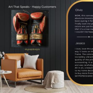 Vintage Boxing Gloves Art