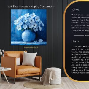 Blue Dogwood Blossoms Art