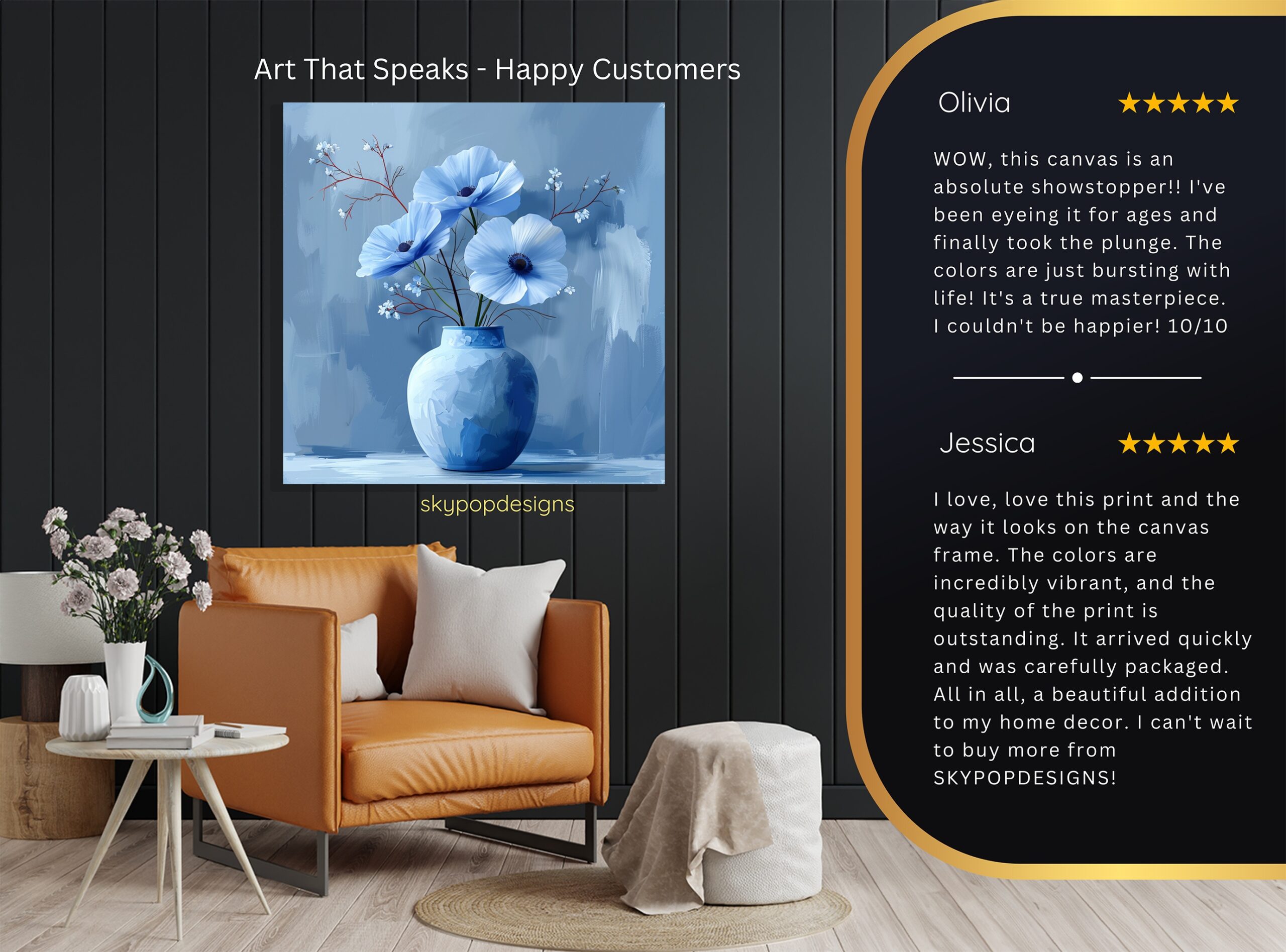 8.jpg Blue Poppy Vase Art