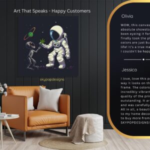 Astronaut Alien Encounter Art