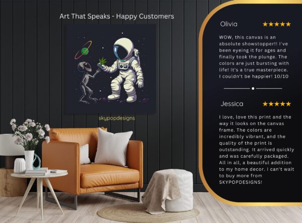 Astronaut Alien Encounter Art