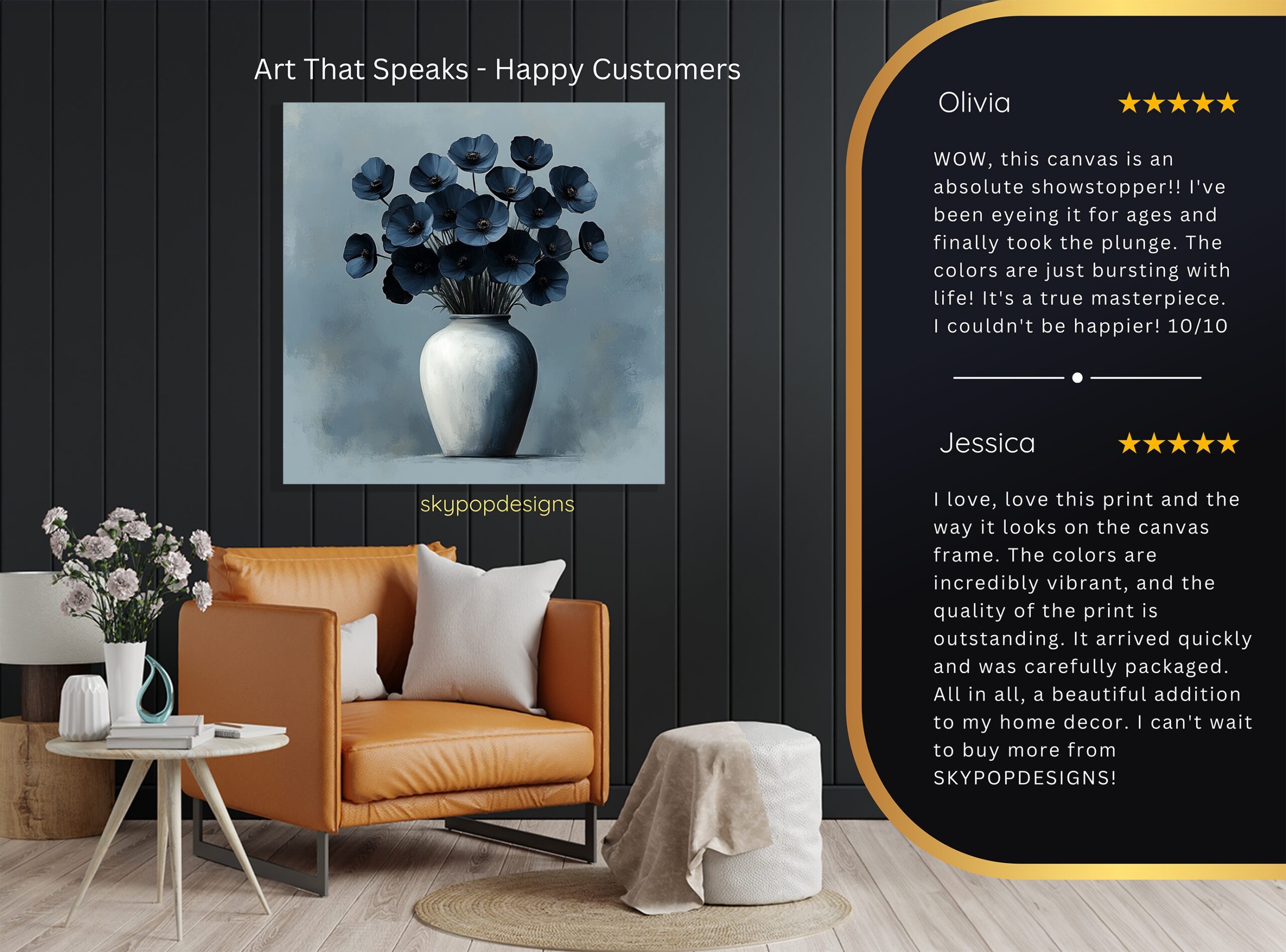 8.jpg Blue Poppy Vase Art