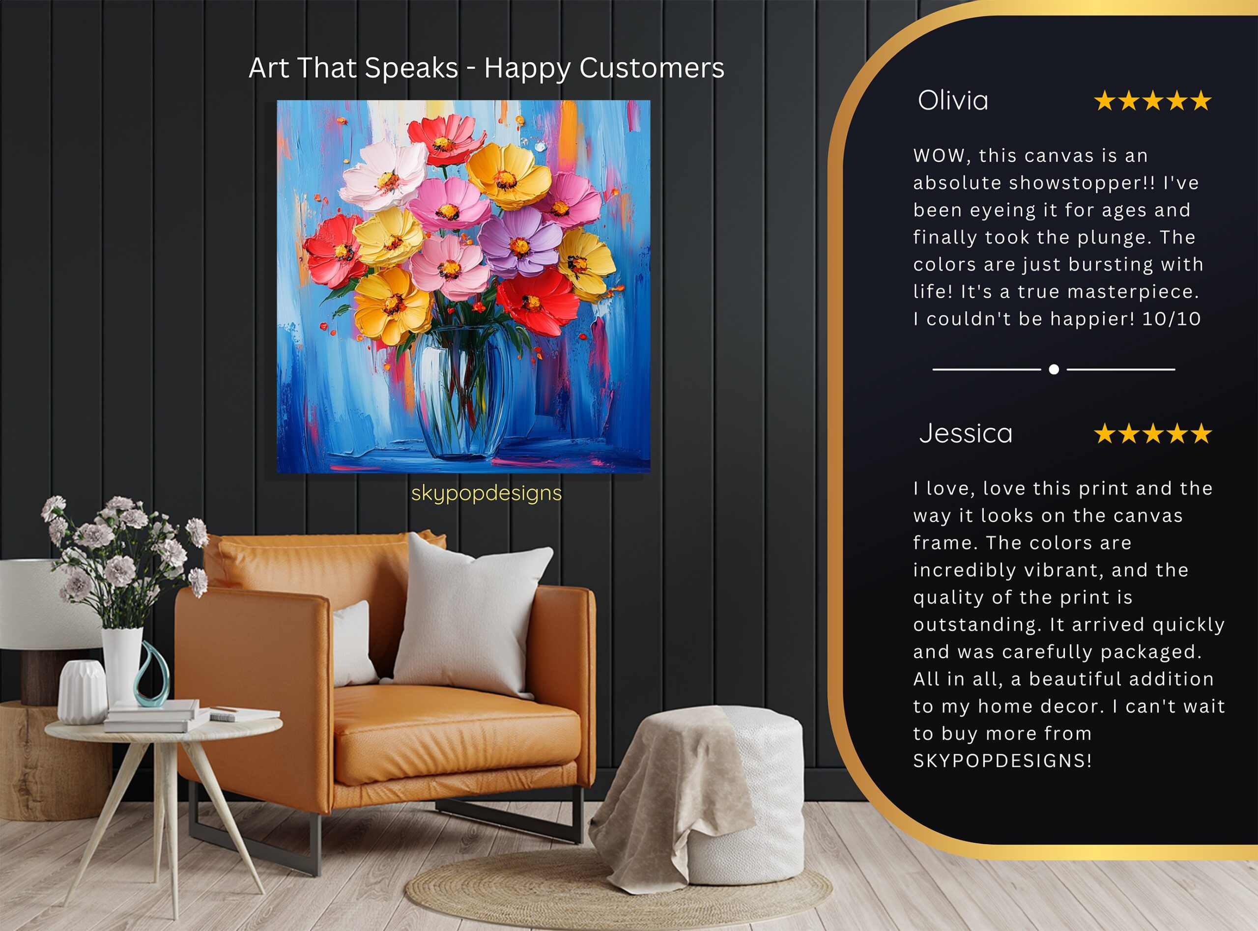 8.jpg Vibrant Flower Bouquet Art