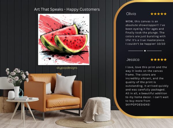 Juicy Watermelon Splash Art