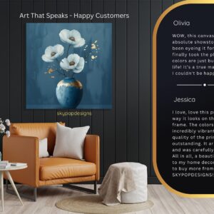 Elegant White Poppy Art