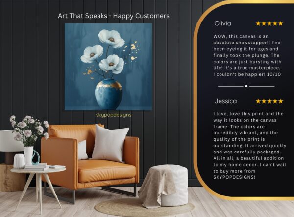 Elegant White Poppy Art