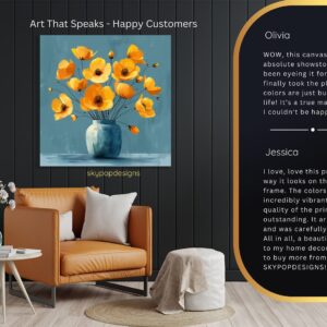 Yellow Poppy Bouquet Art