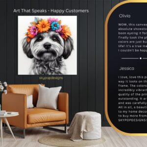 Dog Floral Crown Art