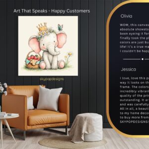 Baby Elephant Princess Art