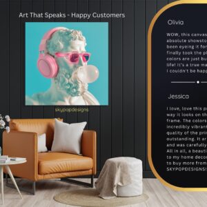 Classical Bust Headphones Art
