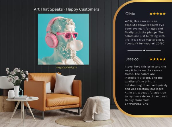 Classical Bust Headphones Art