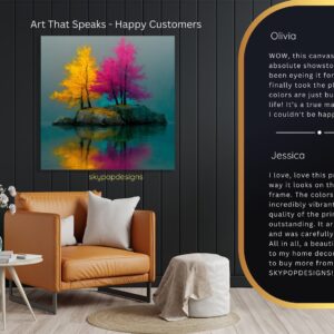 Colorful Island Trees Art