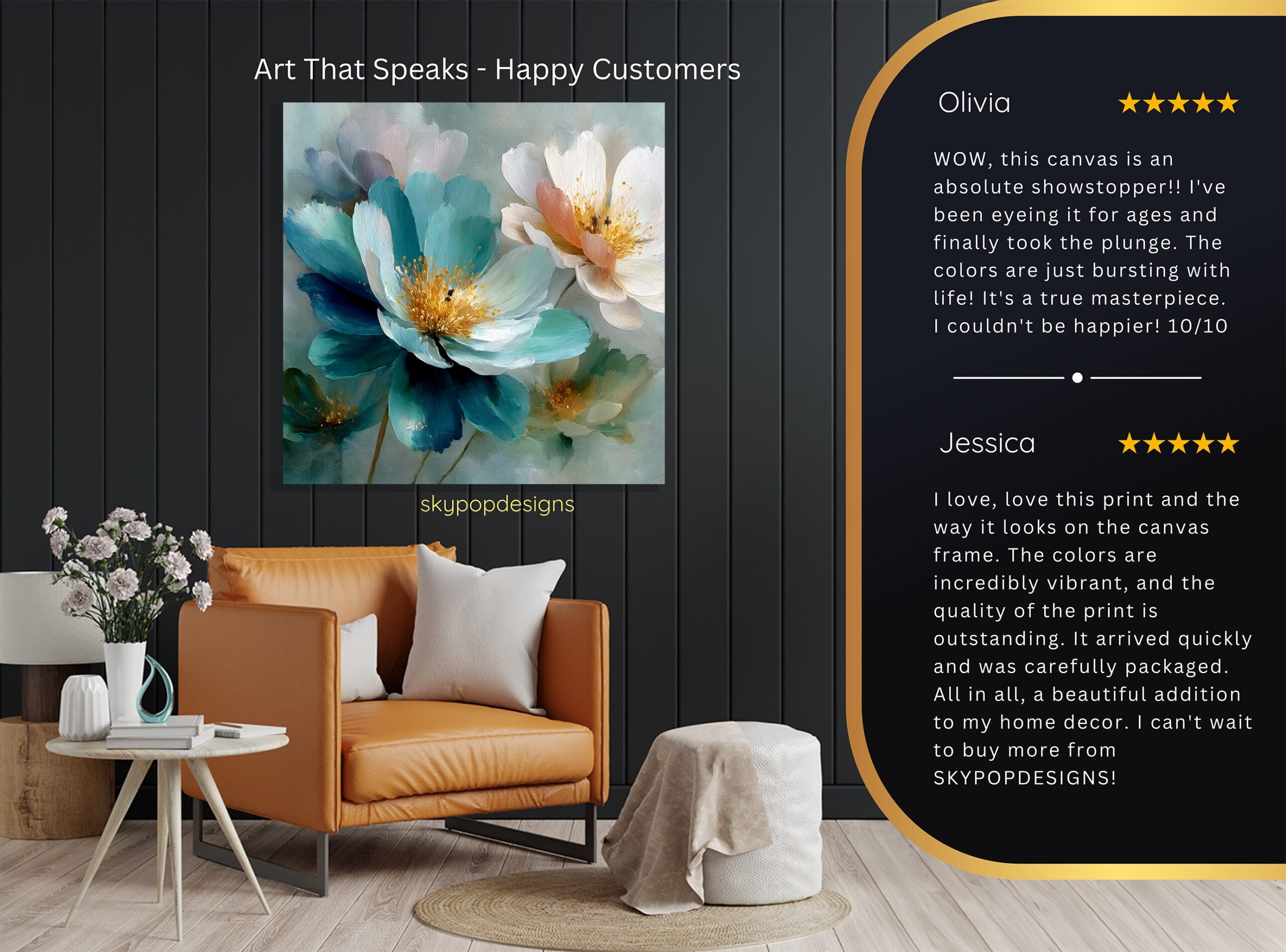 8.jpg Teal Peony Bloom Art
