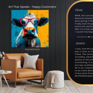 Colorful Cow Art