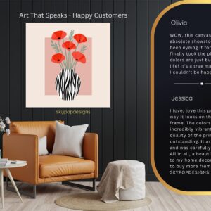 Red Poppy Vase Art