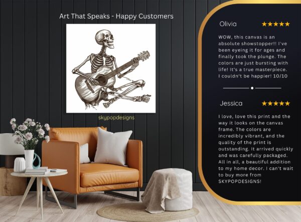 Skeleton Guitarist Art