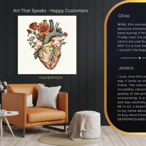 Blooming Heart Anatomy Art
