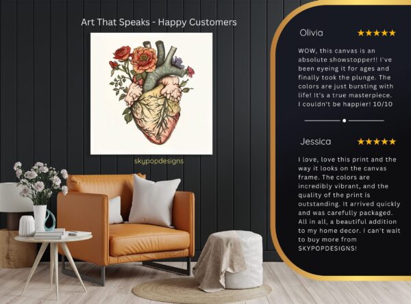 Blooming Heart Anatomy Art