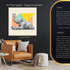 Elephant Reading Art