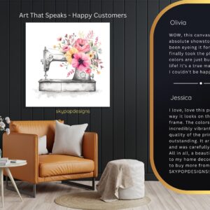Blooming Sewing Machine Art