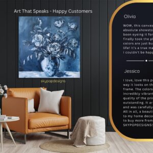 Blue Floral Vase Art