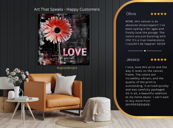 Love Gerbera Daisy Art