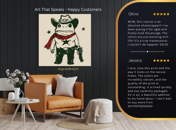 Cowboy Frog Art