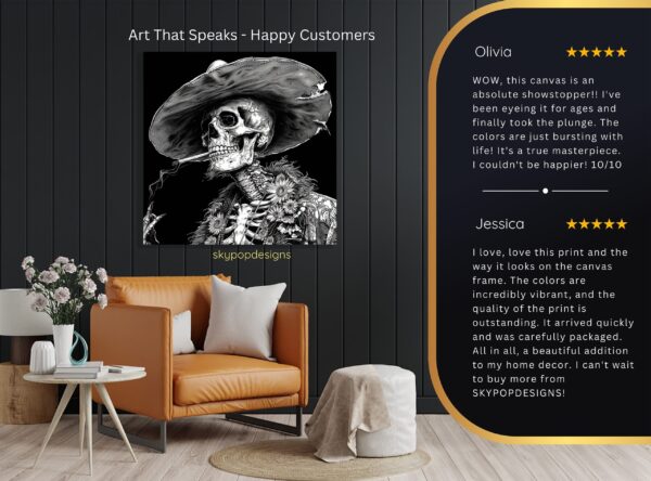 Skull Sombrero Art