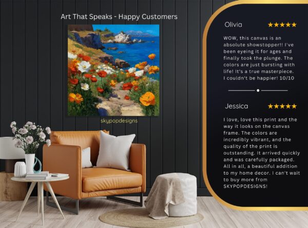 Coastal Poppy Paradise Art