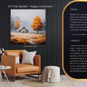 Autumn Barn Landscape Art