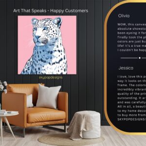 Blue Leopard Art