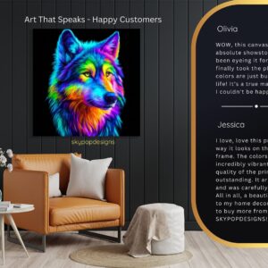 Colorful Wolf Art