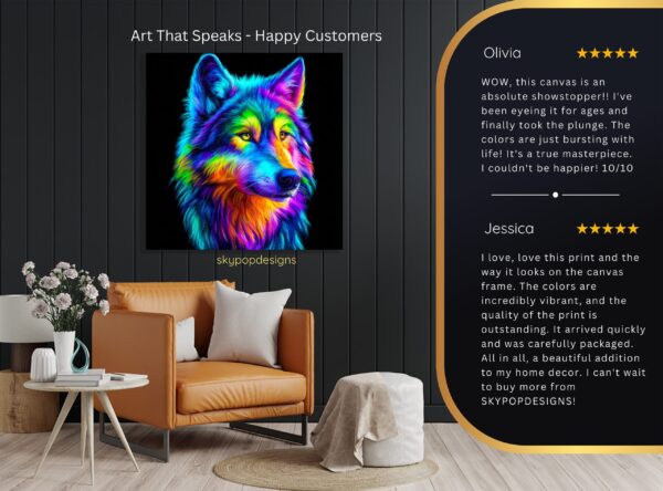 Colorful Wolf Art