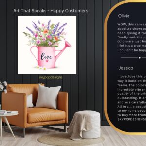 Love Blooms Watering Can Art
