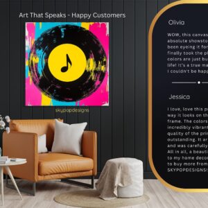 Vinyl Record Music Note Art
