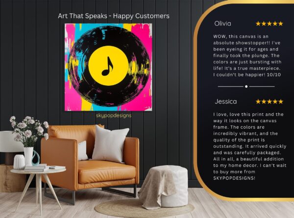 Vinyl Record Music Note Art