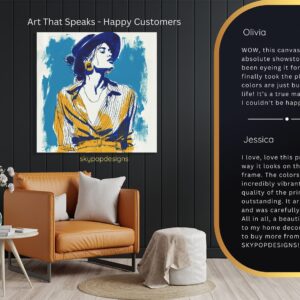 Fashionista Blue Hat Art