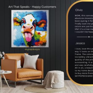 Colorful Cow Art