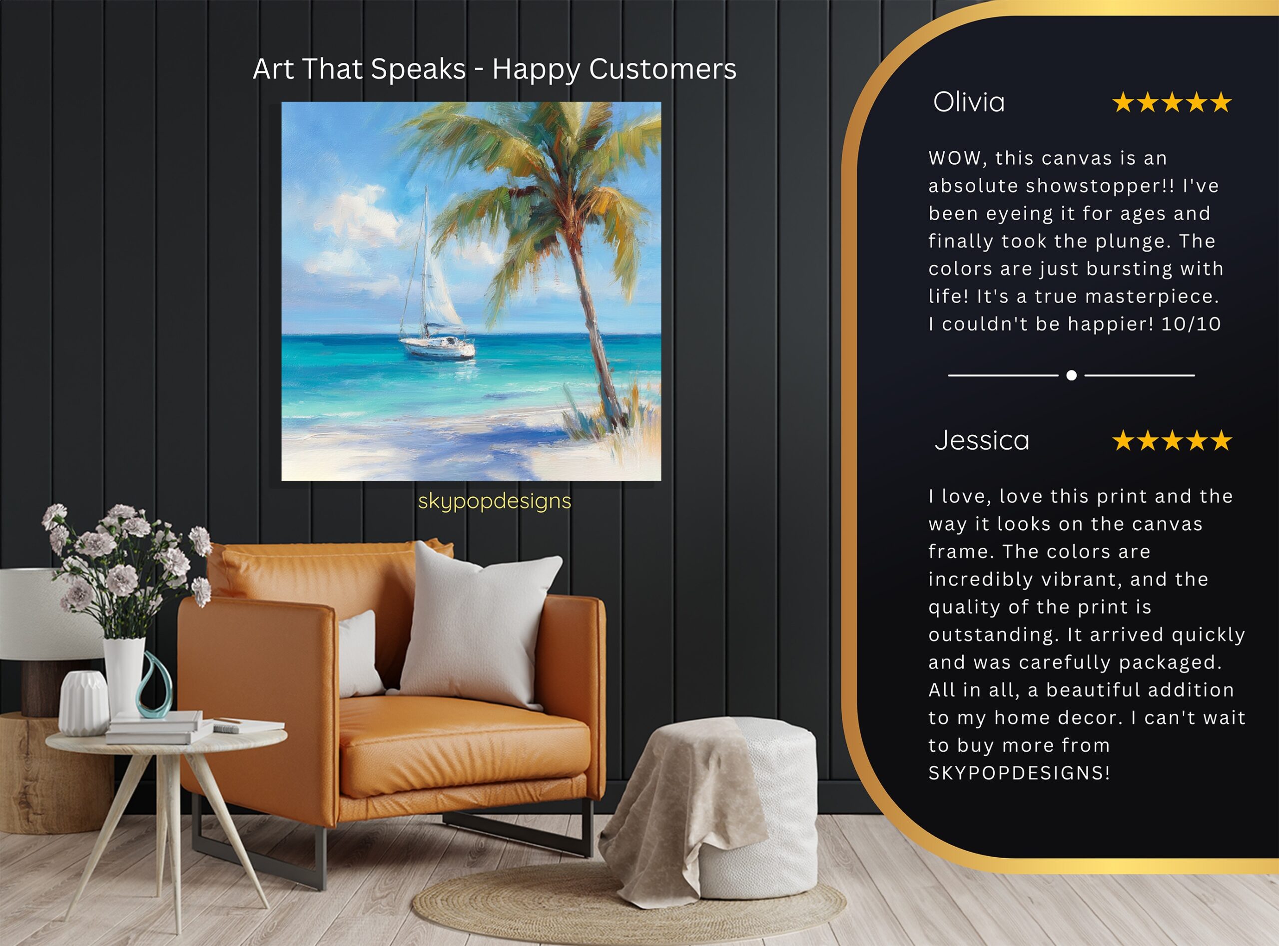 8.jpg Tropical Beach Sailboat Art
