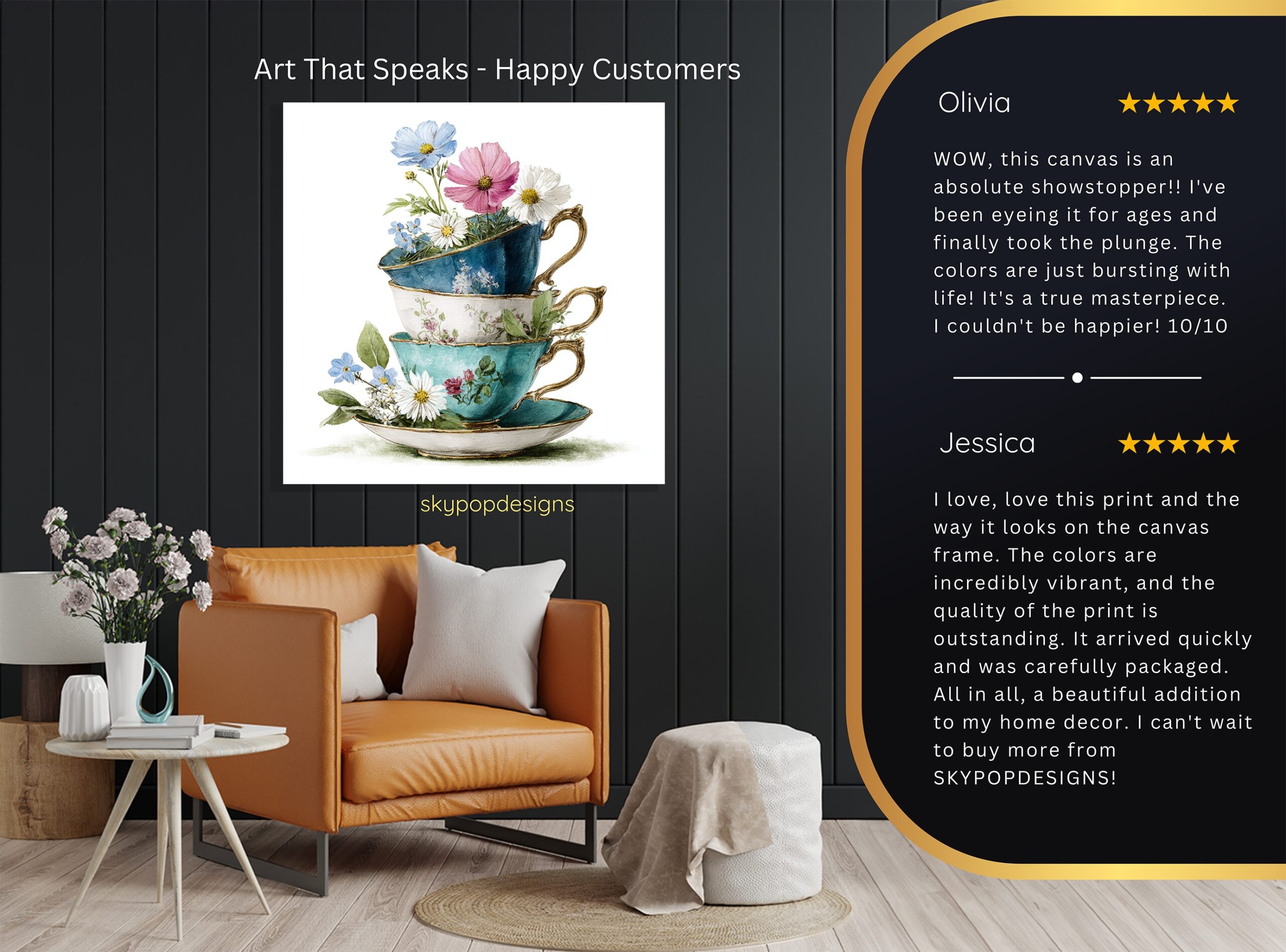 8.jpg Floral Teacup Stack Art