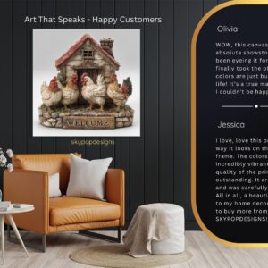 Farmhouse Chicken Welcome Art